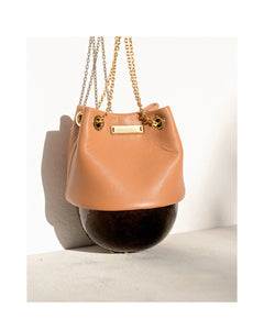 Sac Cuir Sable Brillant M