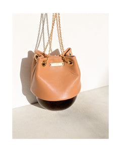 Sac Cuir Sable Brillant M